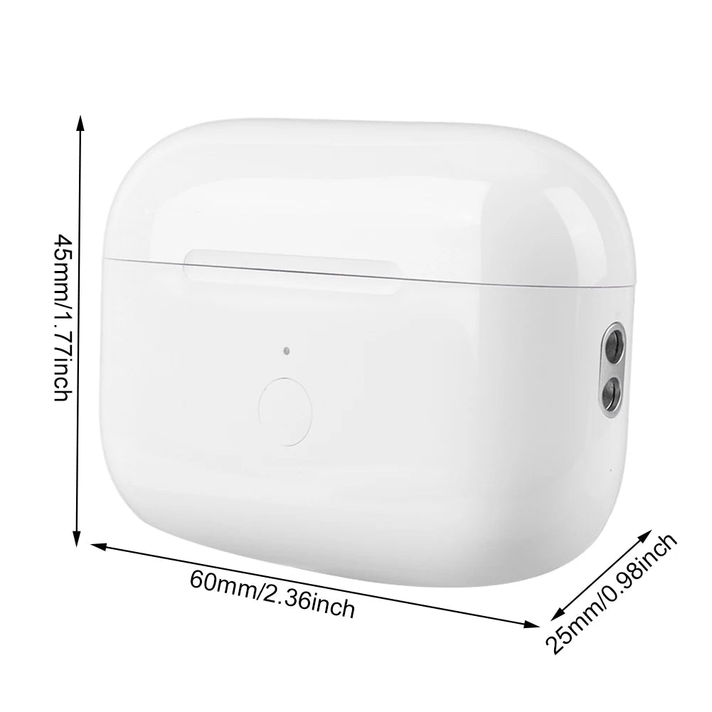 Wireless Charging Case 450mAh Replacement with Bluetooth-Compatible Pairing Sync Button for AirPods Pro 2nd & 1st Gen