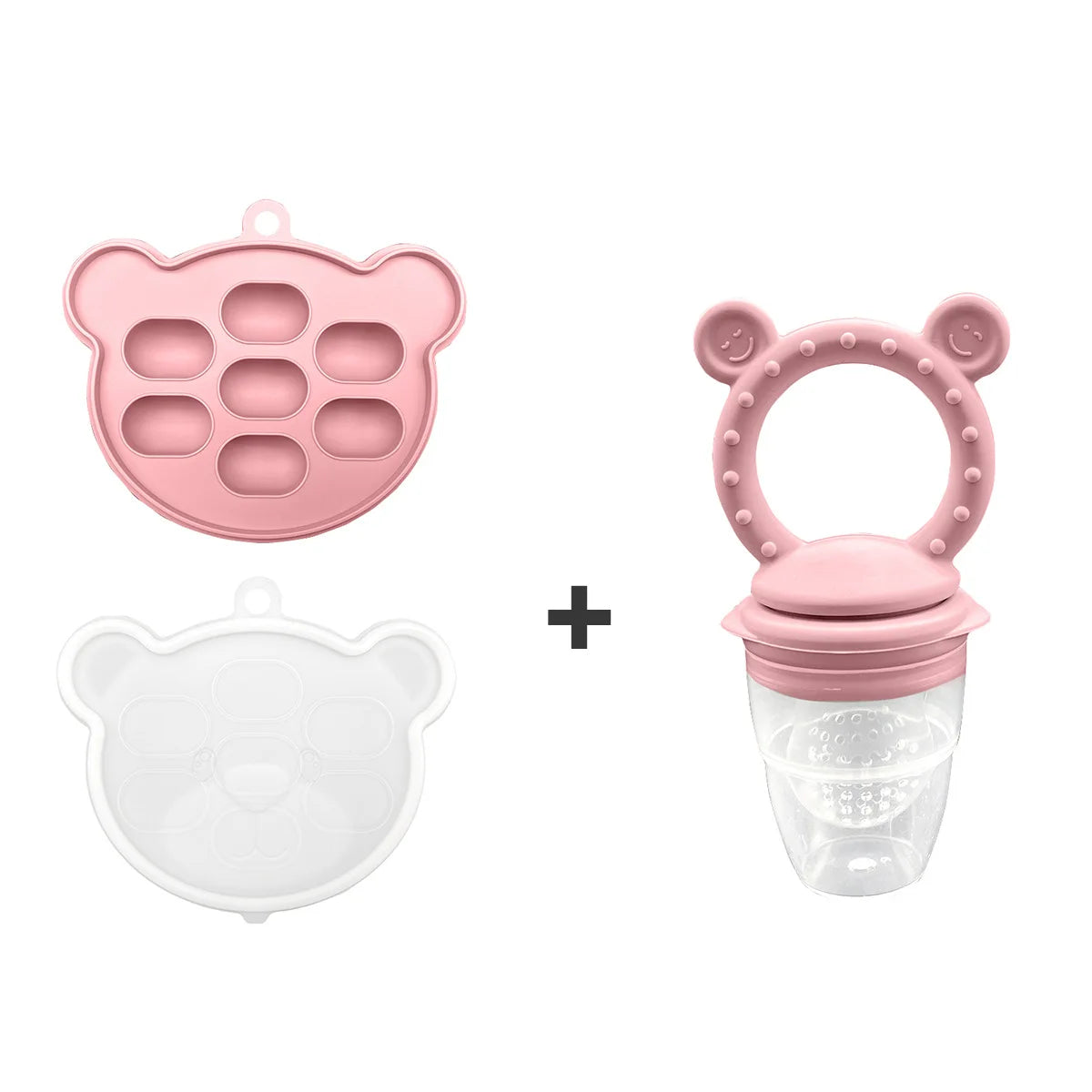 Baby Koala Fruit Feeder Set Food Supplement Feeder BPA Free Silicone Nursing Feeding Freezer Tray Tableware Fresh Food Feeder