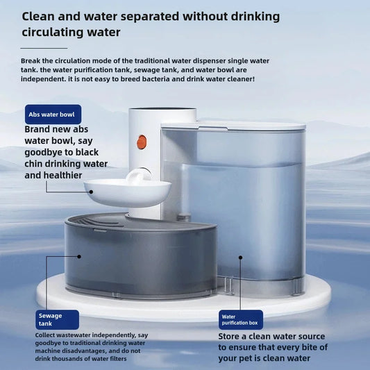 Pet water dispenser, dog and cat water dispenser, dumping cat water dispenser, running water charging automatic water feeder Merit Sell