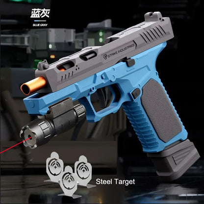 Sig17 Throwing Shell Toy Gun With Target Laser M9a3 Soft Bullet Airsoft Pistol Outdoor Sports CS Game Weaponfor Children Gift