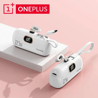 OnePlus 30000mAh Mini Portable Power Bank Capsule Mobile Power Supply Emergency External Battery Fast Charger Type-c For iPhone