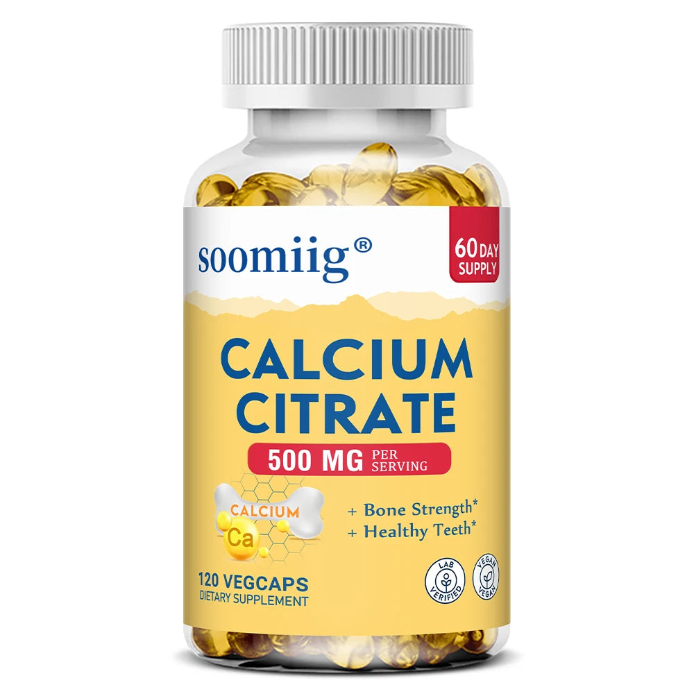 Calcium Citrate Capsules, Advanced Bone Support Blend, Gentle Digestion Formula, Vegan, Non-GMO