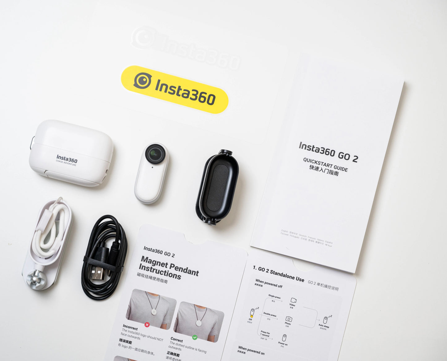 Insta360 Go 2 Camera Insta360 GO2 Thumb Camera with Lens Guard Waterproof Camera Tiny Action Camera Professional Sports Camera