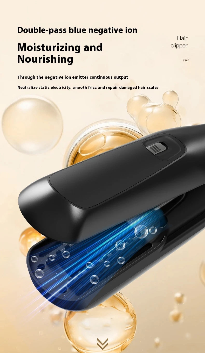 Hair ends Trimmer Split Remover Dry Damaged Trim Split Iron Flat Hair Straightener for Women Cordless Hair Cutting Machine ﻿