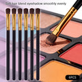 6pcs Little Horsehair Eyeshadow Brush Set: Soft animal hair high-gloss Nose Shadow Brush, Eyeshadow Blending Makeup brush