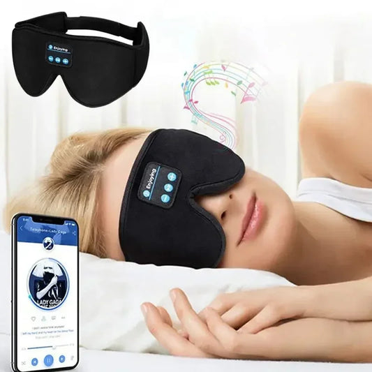 Mask For Sleep Headphones Bluetooth 3D Eye Mask Music Play Sleeping Headphones with Built-in HD Speaker