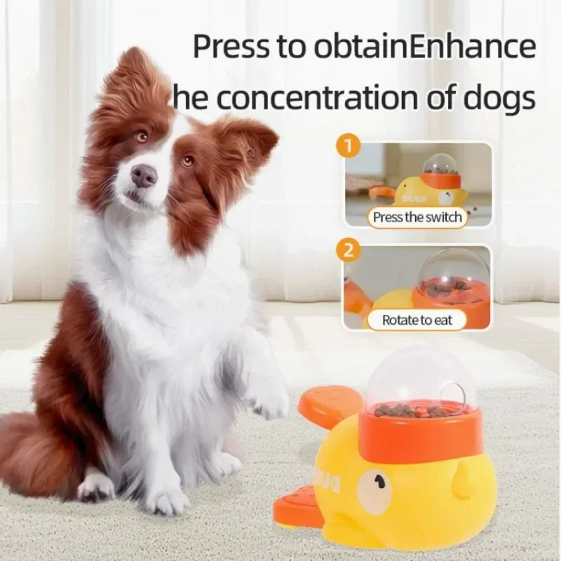 "Duck-shaped Pet Feeder - Eco-friendly Design, Non-toxic Paint, Entertaining While Stimulating The Natural Foraging Instinct"