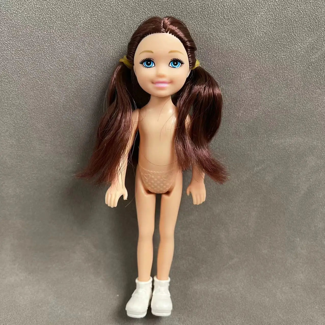 15cm BJD Dolls Shoes Multiple Movable Joints 1/12 3D Simulated Eye Dark Skin Hinge Doll Girl's DIY Dress Up Birthday Gifts Toys