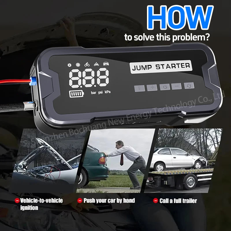 Power Bank 4000A Jump Starter Portable Charger Car Booster 12V Auto Starting Device Emergency Car Battery Starter