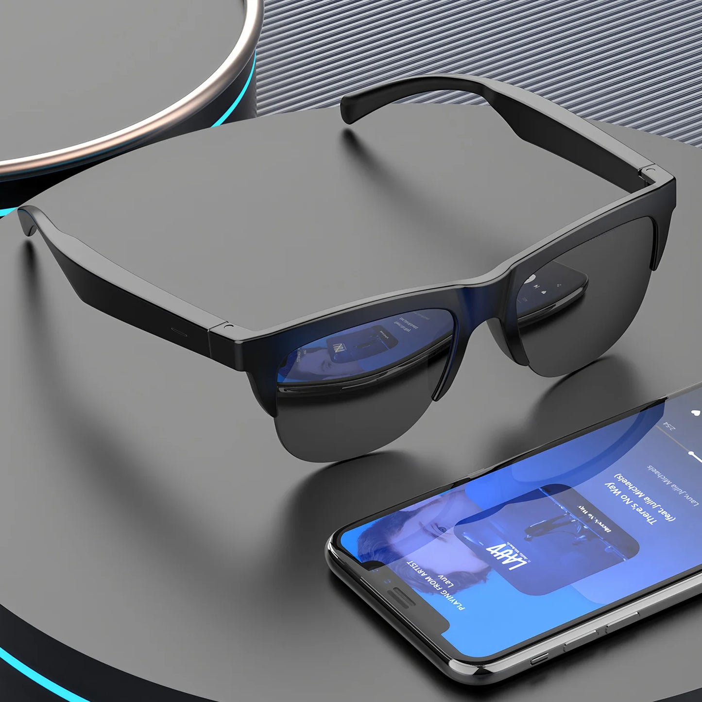 Bluetooth 5.4 Smart Sunglasses UV Protection Touch Control HIFI Wireless Headset Sports Glasses For Men Women