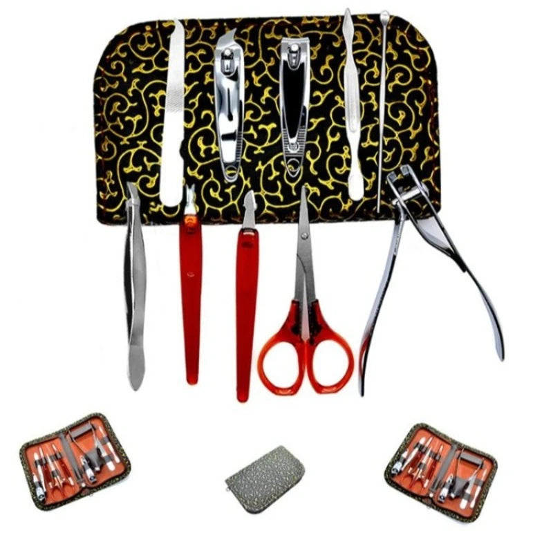 10pcs/set Professional Nail Clippers Trimmer Kit Manicure Care Tools Set for Home Salon Use