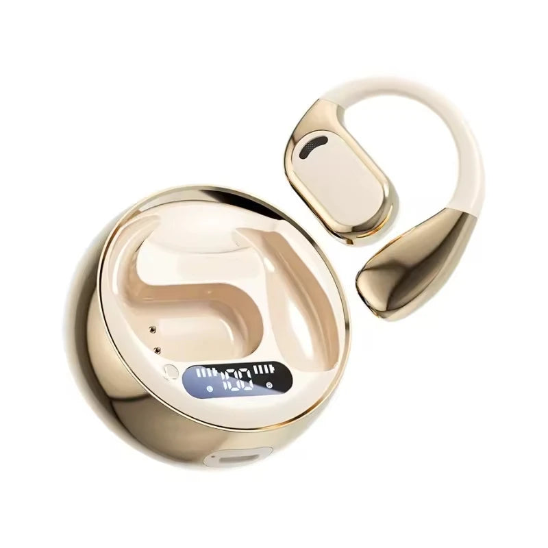 Open Ear Earbuds Wireless Earbuds Bluetooth 5.4,LED Display Bluetooth Earphone,AI Noise Reduction Touch Controls,72hr Playtime