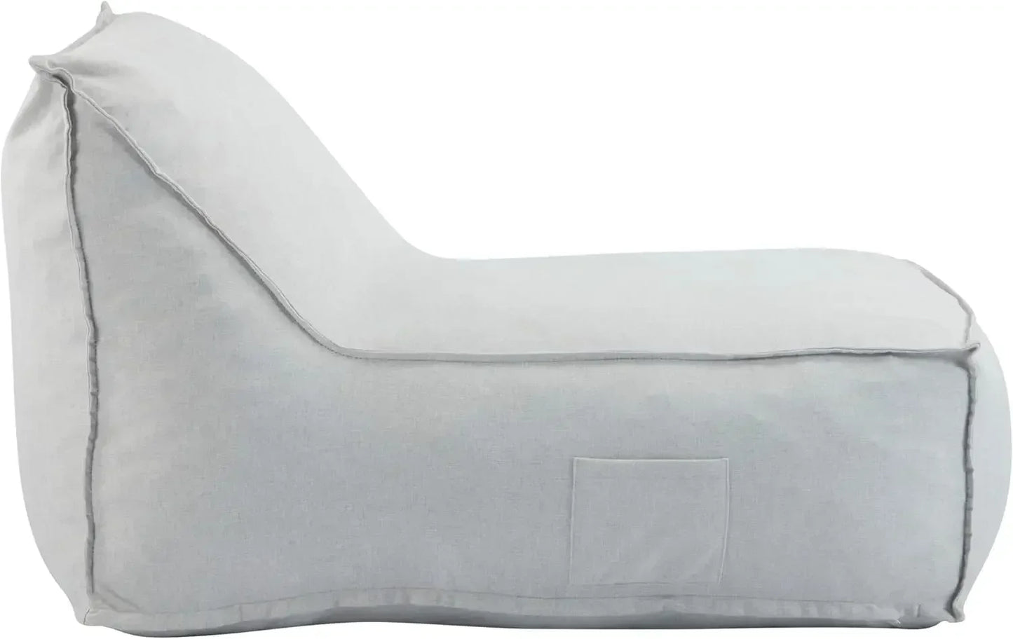 Outdoor Bean Bag Chairs Set of 2, 48" Lounger Chair for Adults Bean Bag Couch Sofa with Memory Foam Filled for Patio Pool Balcon