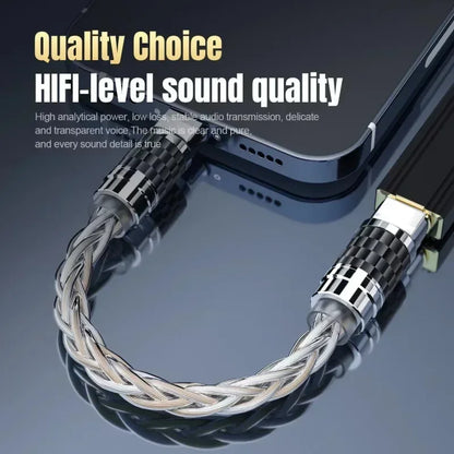 Hifi OTG Audio Converter Type C Micro USB Headphone Adapter 4N Pure Silver Wire Amplifier Sound Card USB C Data Cable Converters