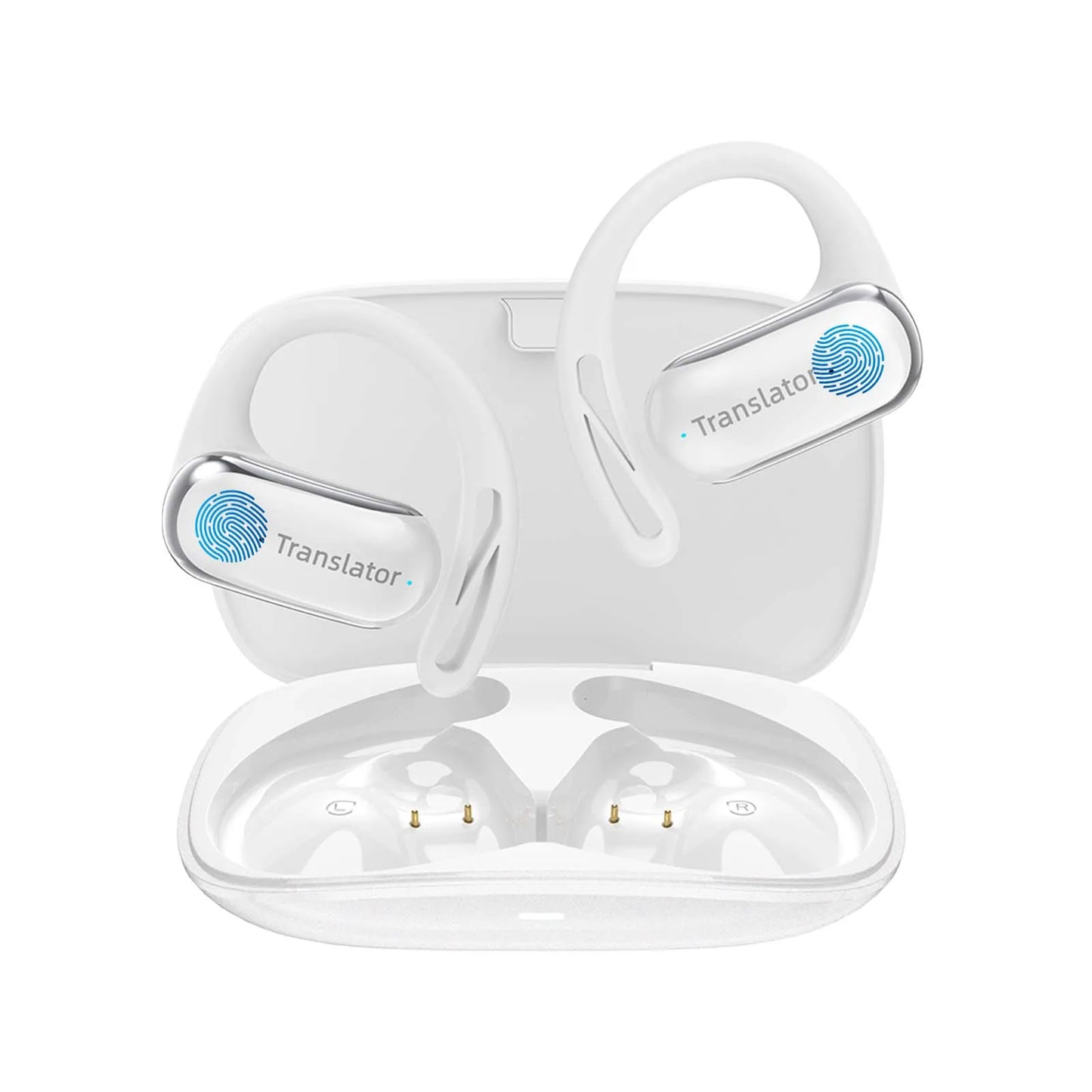 Wooask F56 Translator Earbuds -Real Time 144 Languages, Open Ear Translation Earphones No WIFI Needed, for Travel