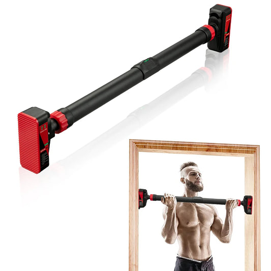 Strength Training Pull-up Bars with Level Gauge 69-92cm Adjustable Width 200kg Max Load Capacity Chin Up Bar For Doorway Merit Sell