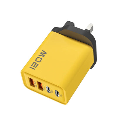 Total 120W USB Fast Charger 4 Ports PD Type C Quick Charge 3.0 Charger For iPhone 15 14 Samsung Xiaomi EU/US Plug Power Adapter