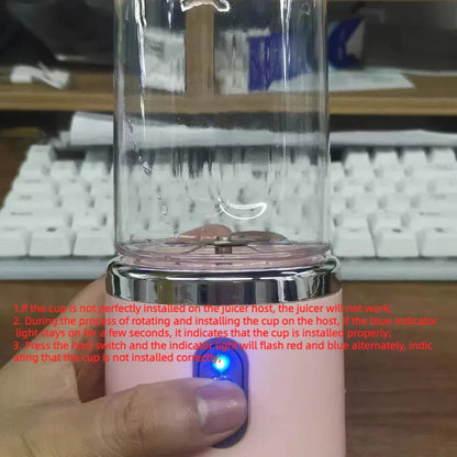 Portable Blender Bottle Electric 6 Blades Multifunction Juice Blender Fresh Juice Smoothie Blender Ice CrushCup Food Processor - Merit Sell