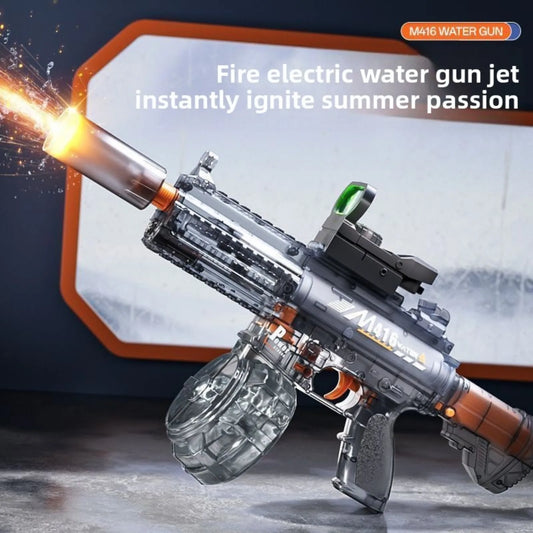 Kids Electric Water Gun with Sound & Lights - Tactical Assault Rifle Toy for Outdoor Games, Pool Beach Summer Fun Ages 8-12