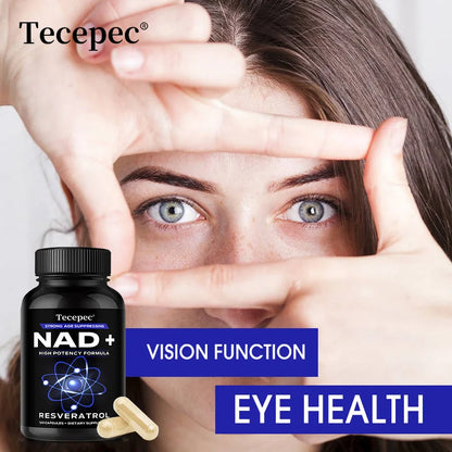 NAD+ Supplements with Resveratrol,Anti-aging and Cellular Health, Strengthens Immune System
