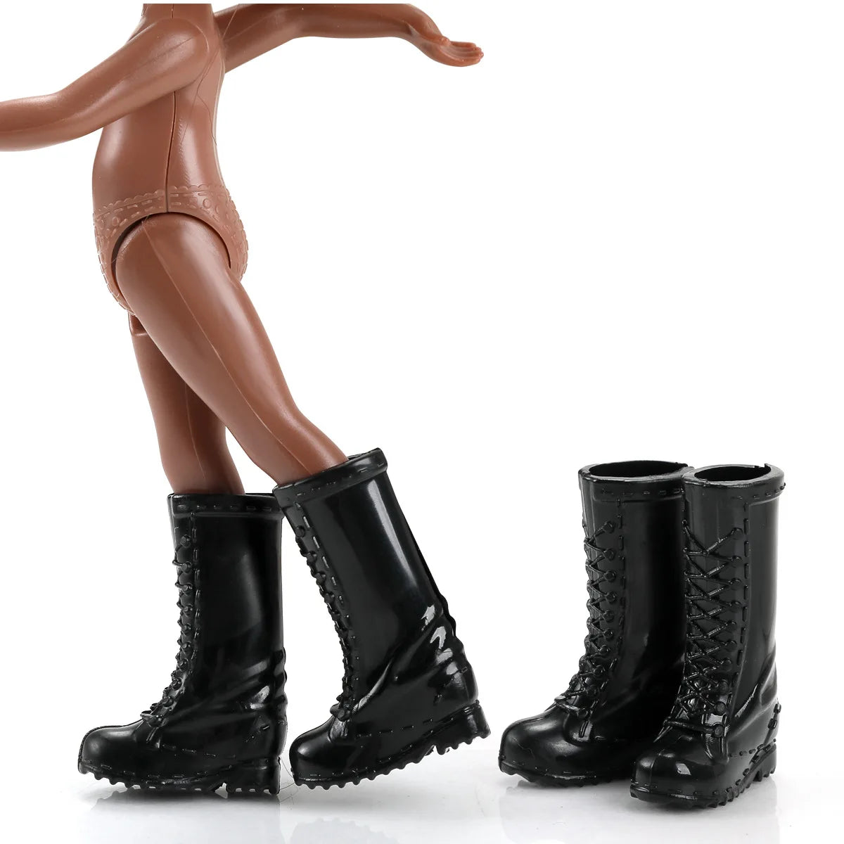 15cm BJD Dolls Shoes Multiple Movable Joints 1/12 3D Simulated Eye Dark Skin Hinge Doll Girl's DIY Dress Up Birthday Gifts Toys