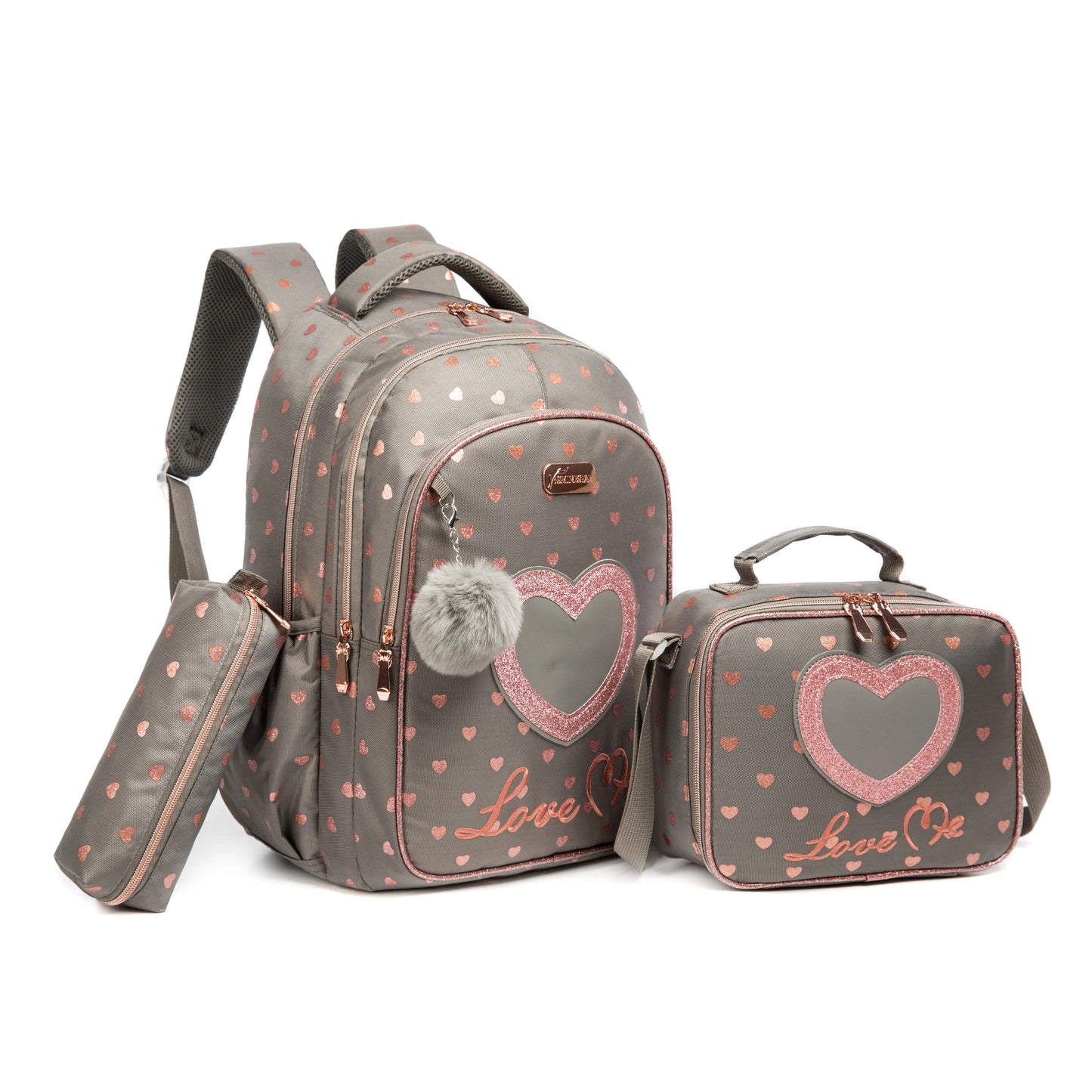 School Backpacks for Girls Backpack with Lunch Bag Pencil Case Elementary Primary Backpack for Teen Girls