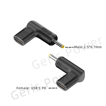 100W USB Type C PD Laptop Power Bank to Laptop Charger Converter for Asus Lenovo Hp Dell Samsung Dc Power Adapter Connector