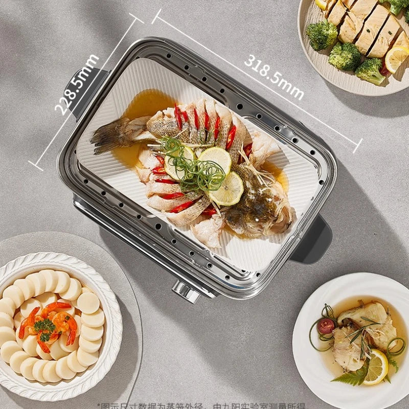 Electric Steamer Multi-Functional Household Three-Layer 304 Stainless Steel Steaming and Cooking Integrated Pot