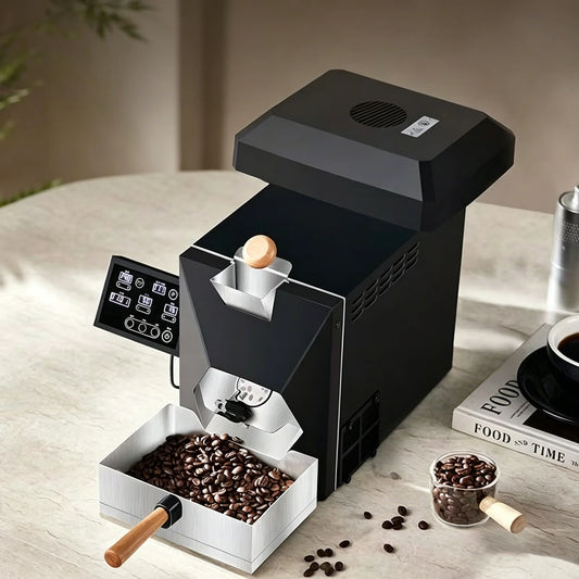 Built in Far Infrared Carbon Tube 700W Commercial Coffee Bean Roaster 200g Small Intelligent Electric Coffee Roaster Merit Sell