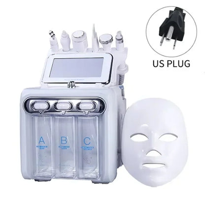 New Arrival! Multifunction skin care device 7 in 1 anti aging small bubble H2O2 hydrogen oxygen jet beauty machine with Led Mask