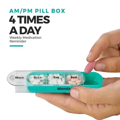 7 Days Medicine Medical Pill Box 28 Grids Weekly Pill Case Storage Box Travel Medicine Box Holder Tablet Organizer