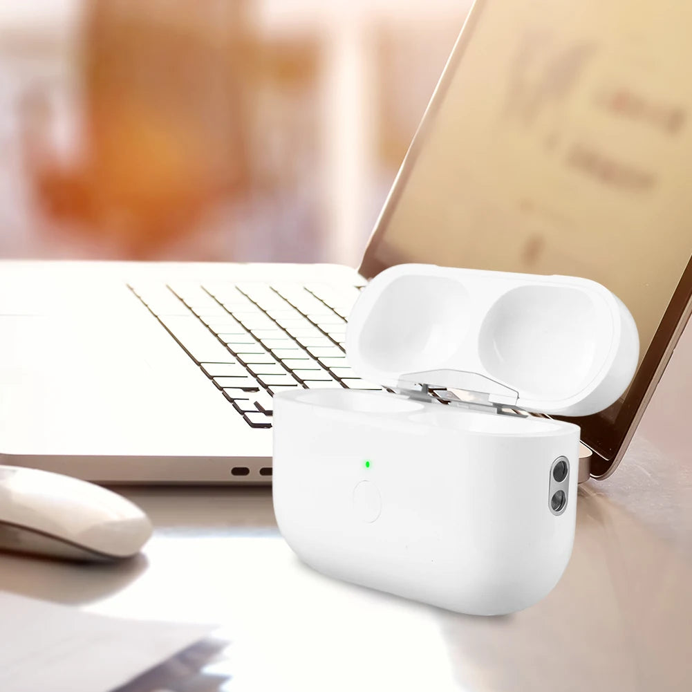 Wireless Charging Case 450mAh Replacement with Bluetooth-Compatible Pairing Sync Button for AirPods Pro 2nd & 1st Gen