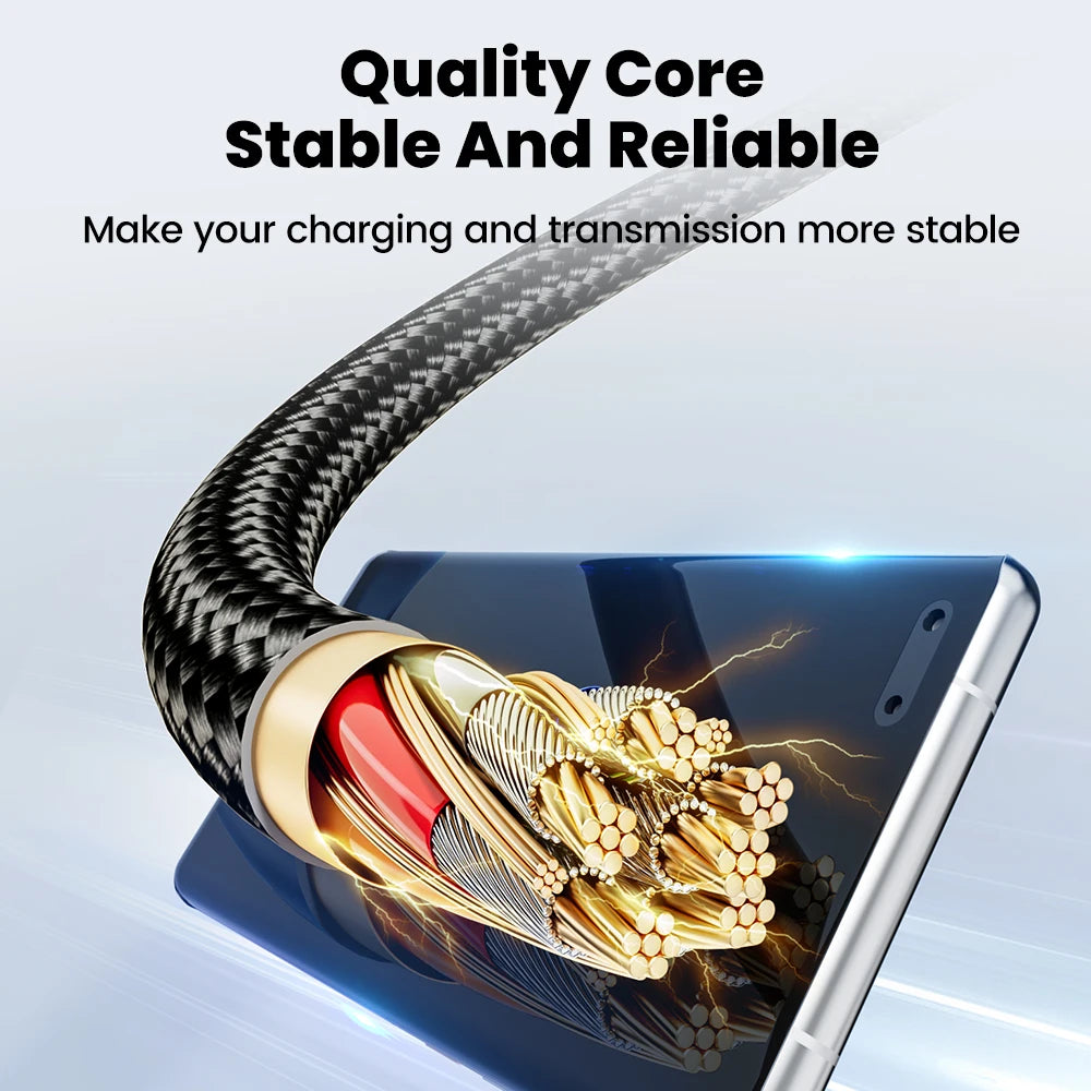 100W USB To Type C Fast Charging Cable 90° Double Elbow Bend Mobile Game Fast Charging Cable For Xiaomi Huawei With LED 0.25m/1m