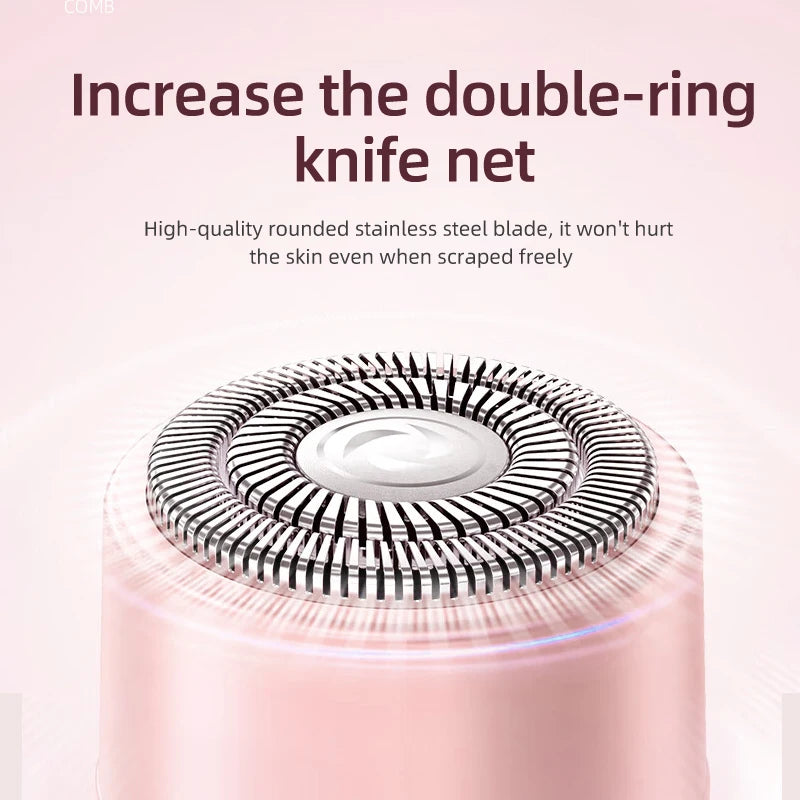 SoftAura Double Head Electric Epilator for Women Rechargeable Painless Hair Remover Shaver Body Private Bikini Gentle Trimming