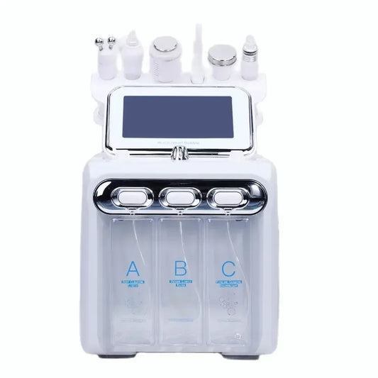 New Arrival! Multifunction skin care device 7 in 1 anti aging small bubble H2O2 hydrogen oxygen jet beauty machine with Led Mask