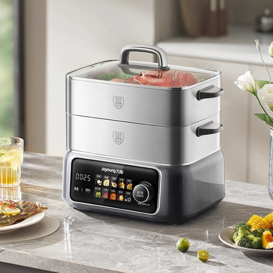 Electric Steamer Multi-Functional Household Three-Layer 304 Stainless Steel Steaming and Cooking Integrated Pot