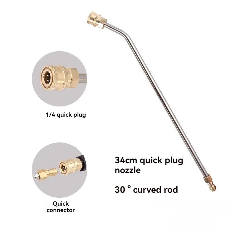 Wholesale of high-pressure car wash water gun elbows by manufacturers, 1/4 quick connect right angle, 90 degree extension rod, c
