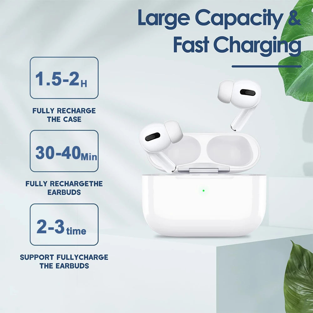 Wireless Charging Case 450mAh Replacement with Bluetooth-Compatible Pairing Sync Button for AirPods Pro 2nd & 1st Gen