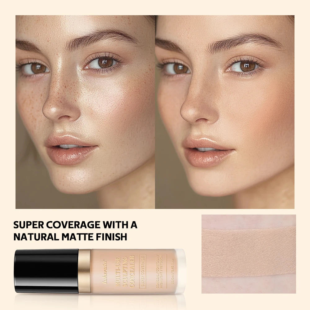lakerain 5 color multipurpose concealer natural finish brighten skin tone cover dark circles concealer liquid