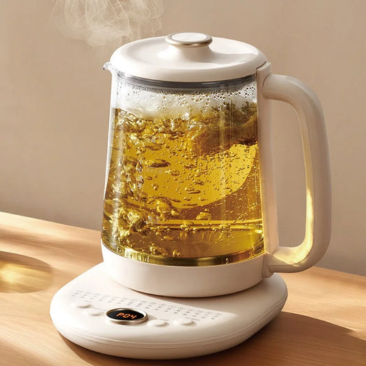 2L Multifunction Health Kettle Glass Flower Teapot Temperature Control Electric Kettle Appointment Bird's Nest Electric Stew Pot Merit Sell