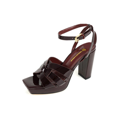 2024Classic Design Women's Sandals Summer Sexy Party High Heels Square Head Bare Toe Anti Slip Banquet Large Women's Shoes 35-42