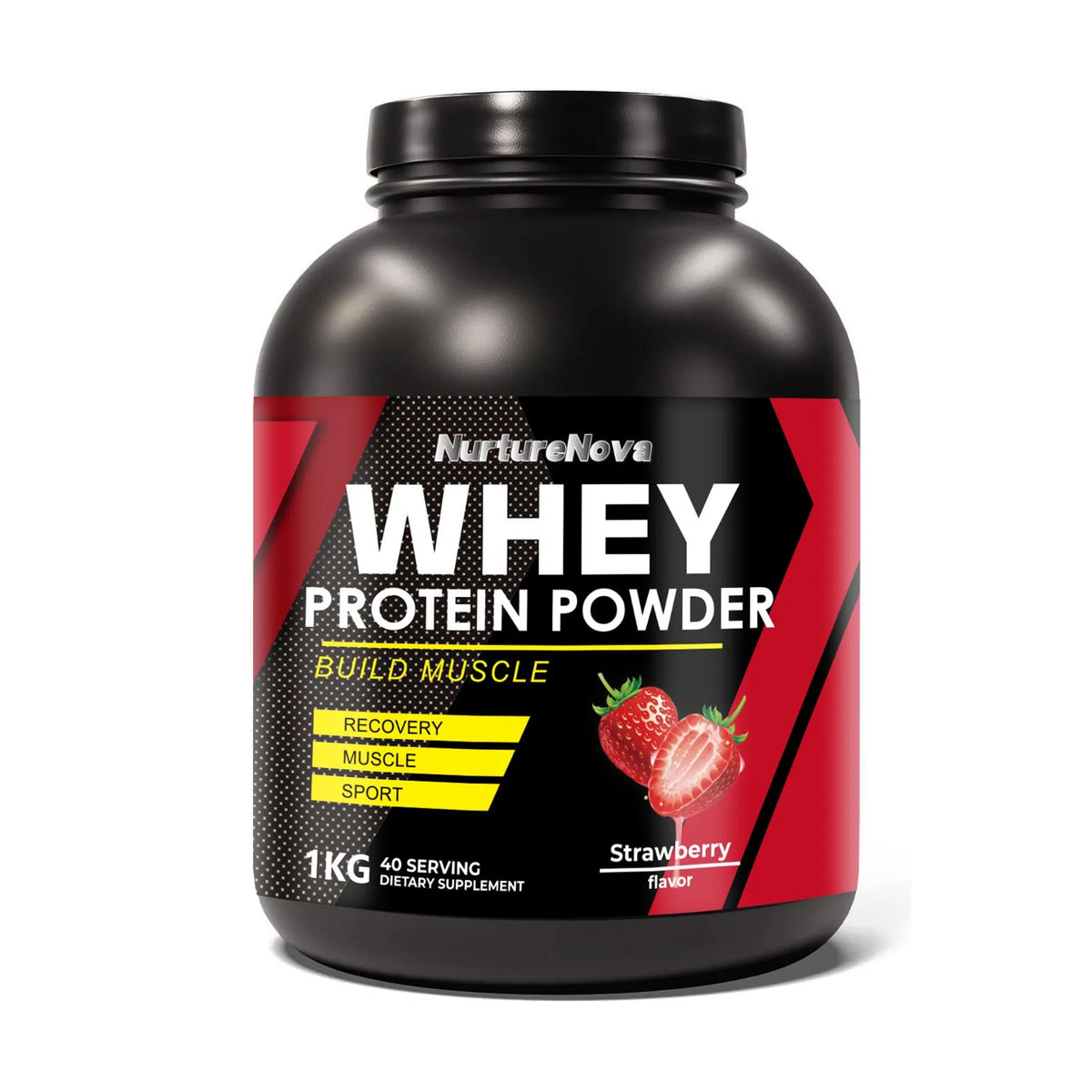 NurtureNova Whey Protein Powder Build Muscle Muscle Recovery Sports Vanilla Flavor Whey Protein Powder 40 Servings 1kg (35.2oz)