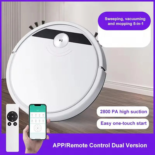 New App Control Vacuum Sweeper Home Large Robotic Wet And Dry Sweep Mop Floor Smart Robot Vaccum Cleaner 2800Pa Suction