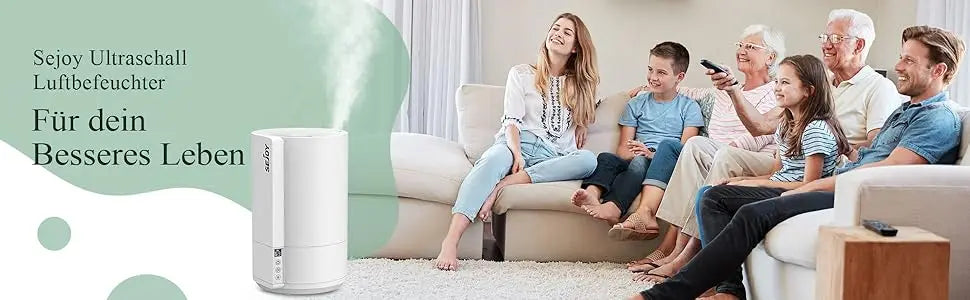 SEJOY Humidifiers for Bedroom Large Room Ultrasonic Air Humidifier for Baby Plant 4L Top Fill Smart Constant Humidity