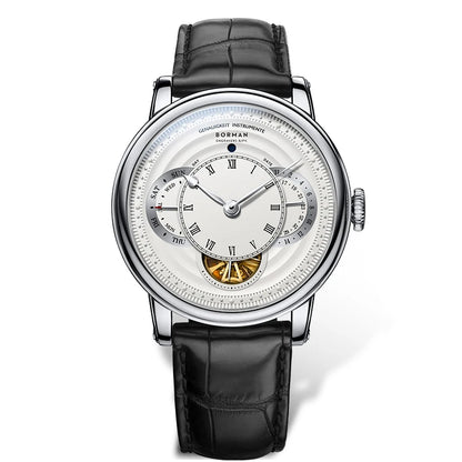 BORMAN Design Luxury Men Automatic Wrist Watch Skeleton Dial Genuine Leather Strap Sapphire Crystal Glass Automatic Watch