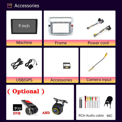 Car Radio For For Citroen C4 C-Triomphe Quatre 2004 2005-2009 Wireless CarPlay Android Auto DSP Car Multimedia GPS DVR autorad