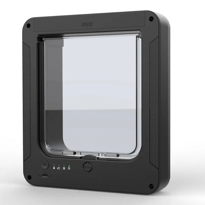 Smart Silent Electric Pet Door for Cats and Dogs Free Passage with Chip Recognition Suitable for Glass, Iron, and Wooden Doors