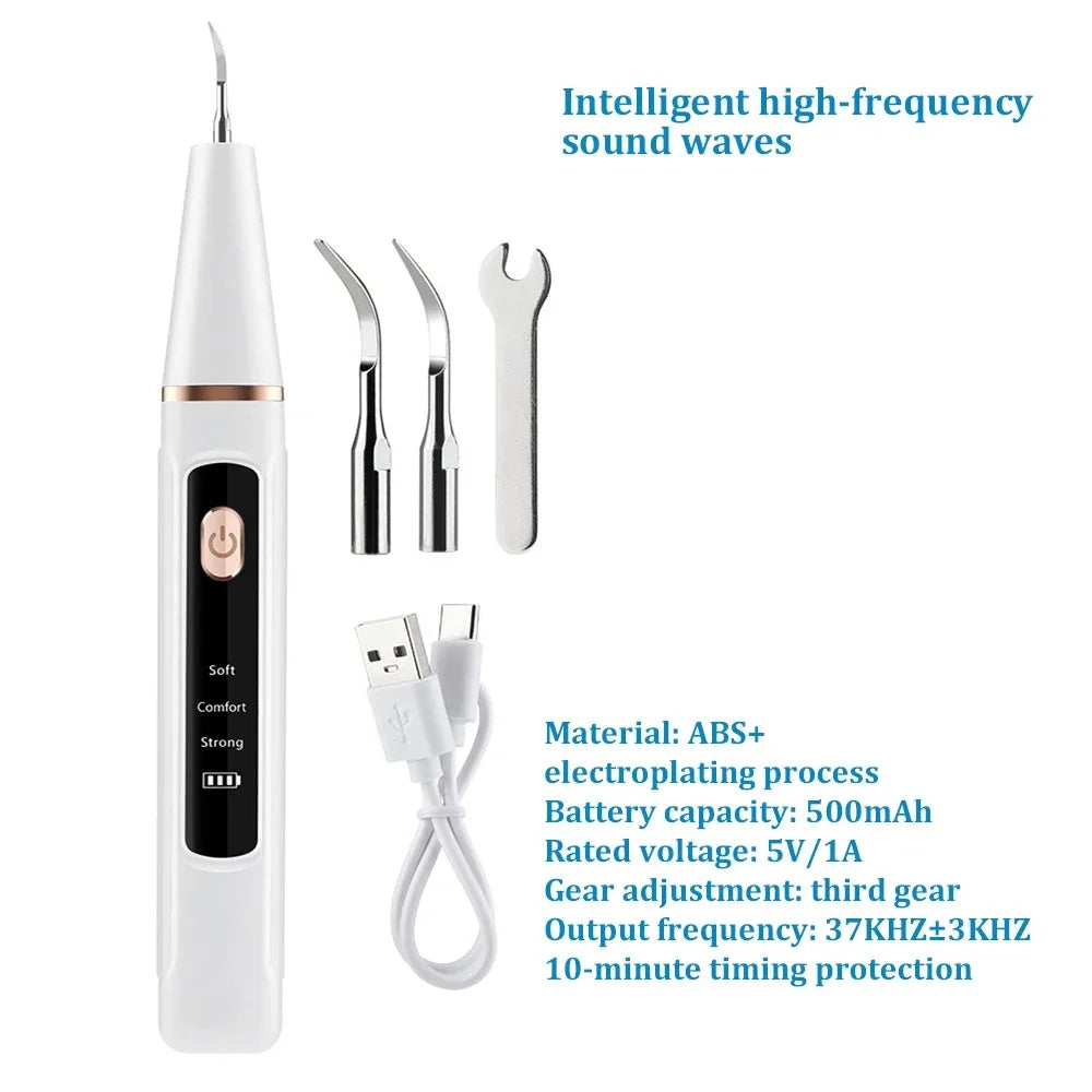 Portable Oral Irrigator Ultrasonic Calculus Remover Electric Teeth Whitening Dental Scaler Plaque Stains Tartar Home Oral Care