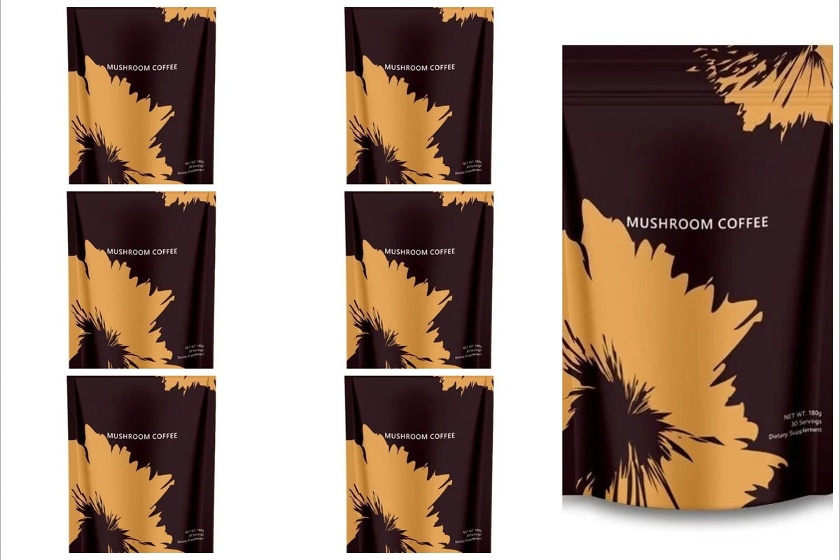 Mushroom Coffee Powder with Lion's Mane Reishi Cordyceps Blend Organic Instant Coffee for Focus Stamina Calm Energy 30 Servings
