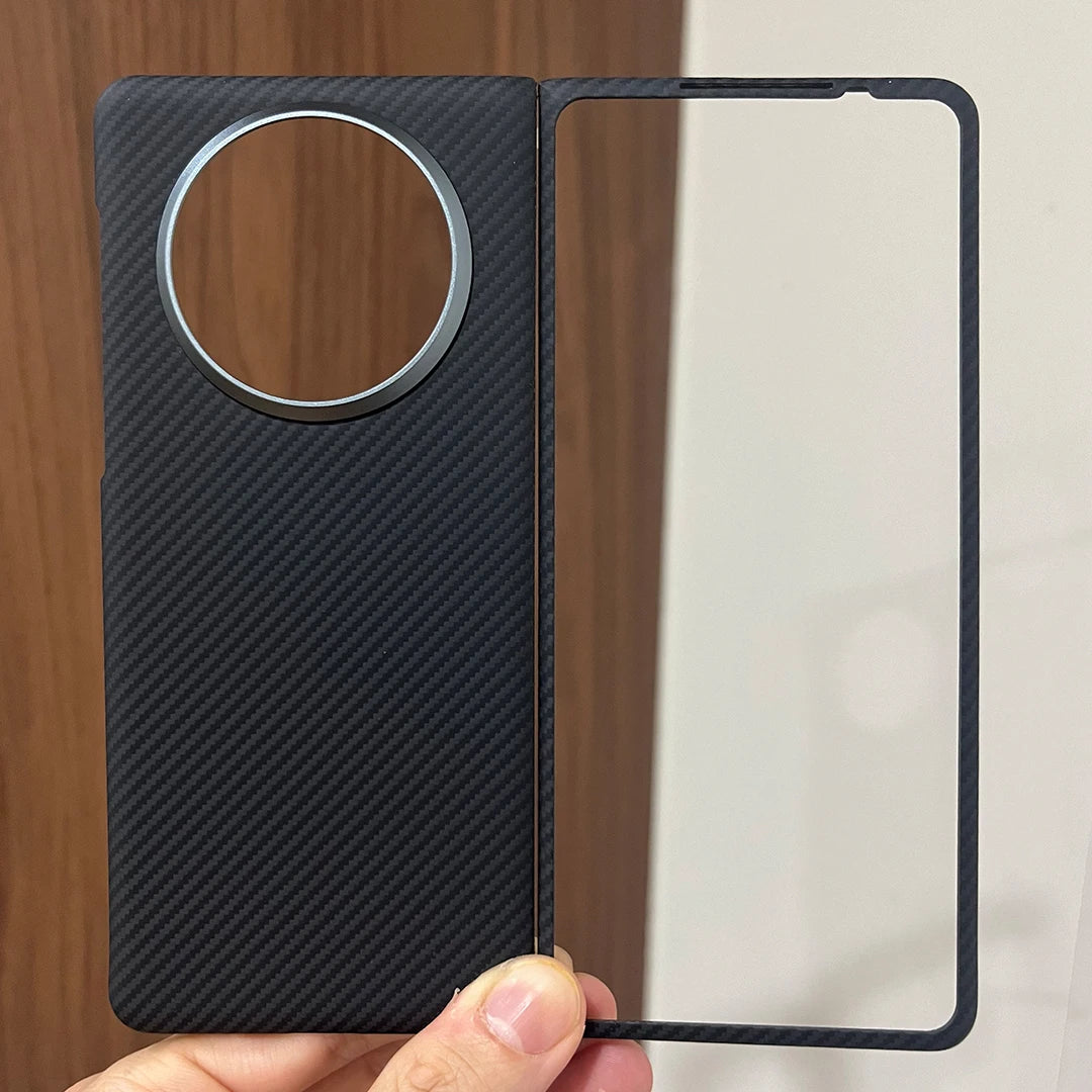 Magnetic Real Aramid Carbon Fiber Camera Protector Phone Case Cover On For Huawei Mate X3 X5 Global MateX3 X 3 5 3X 512 Magsafe